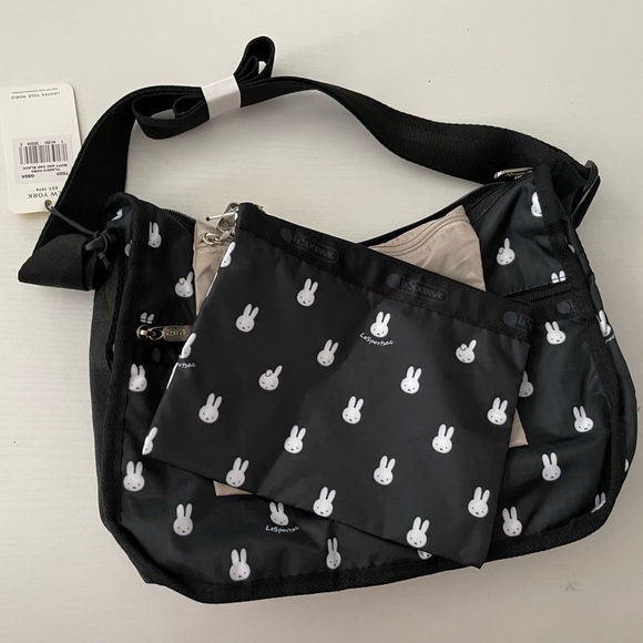 LeSportsac 7520 CLASSIC HOBO Miffy and Dan Shoulder Bag and Pouch Set - Picture 11 of 14